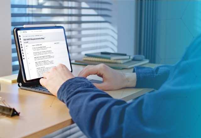 quality management system - activ qms on a desktop